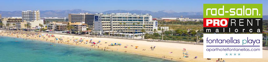Bike Hire with online booking system for Hotel Fontanellas in Playa de Palma / Mallorca by Radsalon Pro Rent